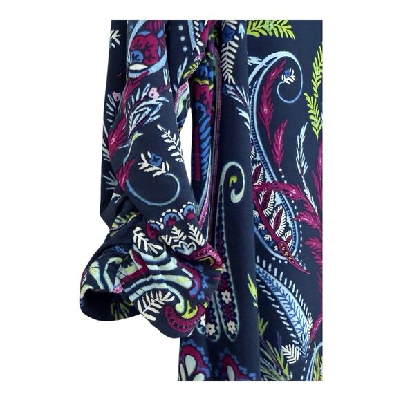 Chico’s Ruched Sleeve Jersey Dress Petite Size Extra Small 00P Shift - Picture 5 of 10